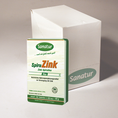 Display SpiruZink 6 x 100 Tabletten